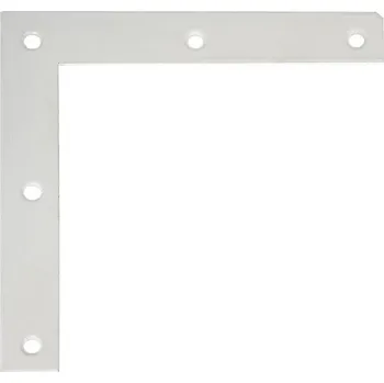 Nábytkové kování Spojovací úhelník nábytkový 100x100x15 mm bílý plastový potah