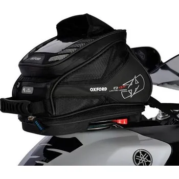 Zavazadlo na motocykl Tankbag na motocykl Q4R QR, OXFORD (černý, s rychloupínacím systémem na víčka nádrže, objem 4 l)