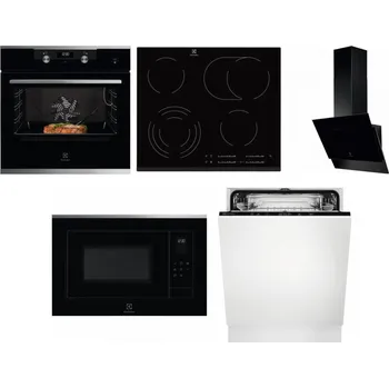 Set domácích spotřebičů ELECTROLUX KODEC75X2 + ELECTROLUX EHF6547FXK + ELECTROLUX LFV616K + ELECTROLUX LMS4253TMX + ELECTROLUX EEA27200L