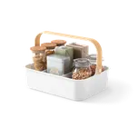 Organizér stohovatelný Umbra BELLWOOD BIN 35,5x25,4cm bílý/přírodní