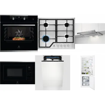 Set domácích spotřebičů ELECTROLUX KODEC75X2 + ELECTROLUX KGS6426SX + ELECTROLUX LFP326S + ELECTROLUX LMS4253TMX + ELECTROLUX EEM23100L + ELECTROLUX ENT6TF18S