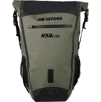 Zavazadlo na motocykl Vodotěsný batoh Aqua B-25, OXFORD (khaki/černý, objem 25 l)
