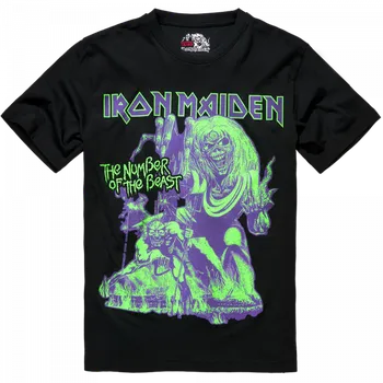 Pánské tričko Brandit Iron Maiden Number Of The Beast tričko černé 4XL