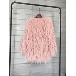 Chlupatá bunda srst korejský styl kožich oversize Barva: Růžová, Velikost: M