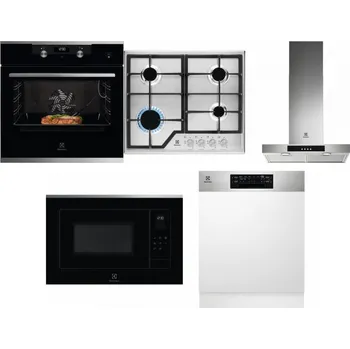 Set domácích spotřebičů ELECTROLUX KODEC75X2 + ELECTROLUX KGS6426SX + ELECTROLUX LFT426X + ELECTROLUX LMS4253TMX + ELECTROLUX EEM48300IX