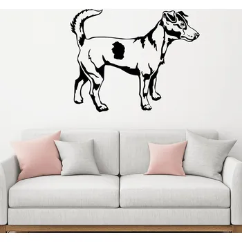 Samolepící dekorace Živá Zeď Samolepka na zeď Jack Russell Terrier Barva: černá