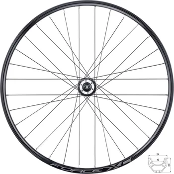 Zapletené kolo kolo přední FORCE XC DISC 622x19 F804332-6d 32d