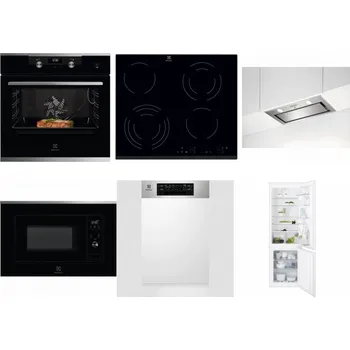 Set domácích spotřebičů ELECTROLUX KODEC75X2 + ELECTROLUX EHF6343FOK + ELECTROLUX LFG716X + ELECTROLUX LMS2203EMX + ELECTROLUX EEM43300IX + ELECTROLUX ENT6TF18S