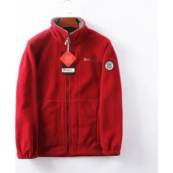 Pánský zimní kabát Pánská zimní bunda kožíšek na zip Barva: Červená, Velikost: XL