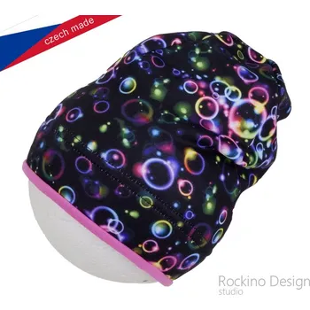 Čepice Dívčí podzimní/jarní čepice černá Rockino 5567