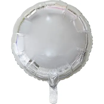 Kulatý fóliový balónek, stříbrný, 18 palců