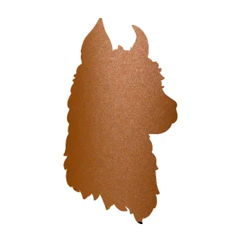 Samolepící dekorace Lama 006 pravá silueta (44 - měděná metalíza) SAMOLEPKA NA AUTO, NÁLEPKA, FÓLIE, POLEP, TUNING, VLASTNÍ TEXT, TISK, AUTOSAMOLEPKY.cz, POLEPY, OBRÁZEK, LOGO, 3D STICKERS