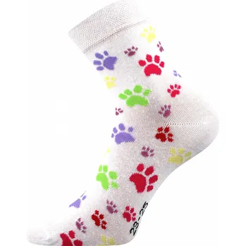 Pánské ponožky BOMA & LONKA Ponožky Xantipa Tlapka Bílá B Velikost: 39/42