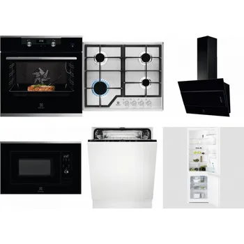 Set domácích spotřebičů ELECTROLUX KODEC75X2 + ELECTROLUX KGS6426SX + ELECTROLUX LFV316K + ELECTROLUX LMS2203EMX + ELECTROLUX EEA27200L + ELECTROLUX LNT3LF18S