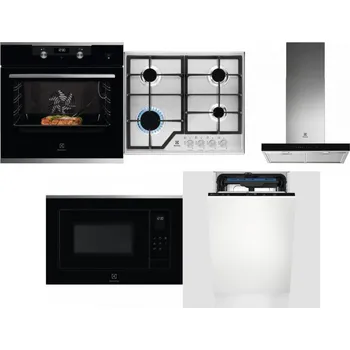 Set domácích spotřebičů ELECTROLUX KODEC75X2 + ELECTROLUX KGS6426SX + ELECTROLUX LFT766X + ELECTROLUX LMS4253TMX + ELECTROLUX EEM23100L