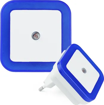 Noční světlo LED noční světlo se senzorem soumraku modré