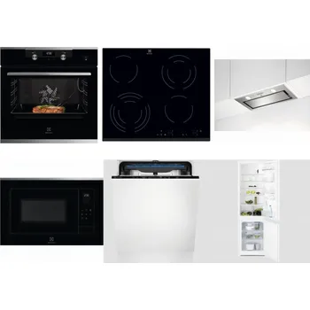Set domácích spotřebičů ELECTROLUX KODEC75X2 + ELECTROLUX EHF6343FOK + ELECTROLUX LFG716X + ELECTROLUX LMS4253TMX + ELECTROLUX EES48200L + ELECTROLUX LNT3LF18S