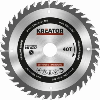 Kreator Kotouč pilový na dřevo 140mm 40Z