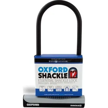 Zámek U profil SHACKLE12, OXFORD (černý/šedý, 310x190 mm, průměr čepu 12 mm)