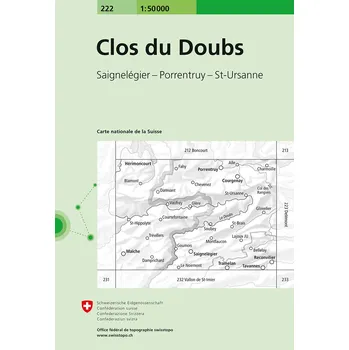 Swistopo vydavatelství mapa Clos du Doubs 1:50 t.