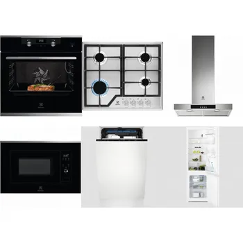 Set domácích spotřebičů ELECTROLUX KODEC75X2 + ELECTROLUX KGS6426SX + ELECTROLUX LFT426X + ELECTROLUX LMS2203EMX + ELECTROLUX EEM23100L + ELECTROLUX LNT3LF18S