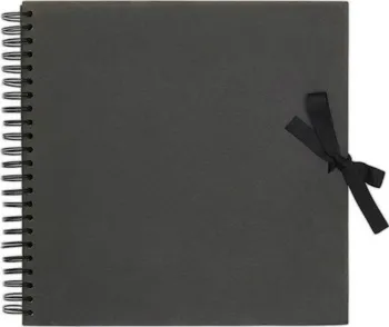 Fotoalbum Scrapbook album bez kapes se stuhou 30,5 x 30,5 cm černé 40 stran
