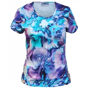 Dámské tričko Dámské tričko Modrofiaový akvarel M