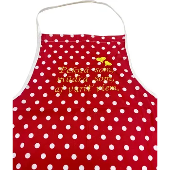 Kuchyňská zástěra Kuchyňská zástěra bavlněná červená TiaHome