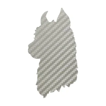 Samolepící dekorace Lama 006 levá silueta (52 - 3D karbon stříbrný) SAMOLEPKA NA AUTO, NÁLEPKA, FÓLIE, POLEP, TUNING, VLASTNÍ TEXT, TISK, AUTOSAMOLEPKY.cz, POLEPY, OBRÁZEK, LOGO, 3D STICKERS