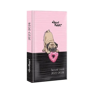Diář Argus Školní diář 10,5 x 16,5 cm 2023/2024 Puggy