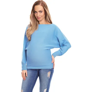 Dámský svetr PeeKaBoo Dámský těhotenský svetr Barcs jeansová Univerzální