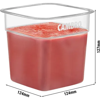 Dóza na potraviny G.Gastro CAMBRO | CAMSQUARES® Polypropylen FreshPro - nádoba 0,9L - transparentní