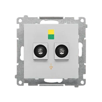 Elektrická zásuvka SIMON TGEK2.01/143 Zásuvka ekvipotenciální, 2 násobná (přístroj s krytem) bílá