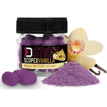 Boilies Nástraha D SNAX WAFT 10x7mm/20g Scopex - Vanilka