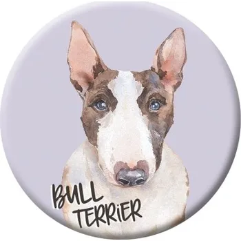 Button (placka) se špendlíkem 44 mm - Bull Terrier