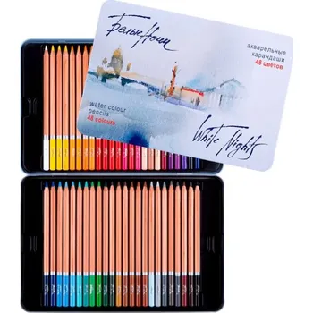 Kresba Nevskaya Palitra White Nights 1581201331 48 ks akvarelové pastelky v plechové etui