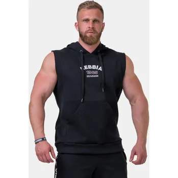 Pánské tílko NEBBIA Golden Era ragtop s kapucí 197 černá Velikost: XXL