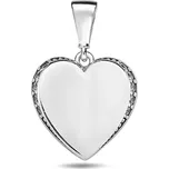 Lillian Vassago Přívěsek v bílém zlatě se zirkony, srdce LLV98-GP063W