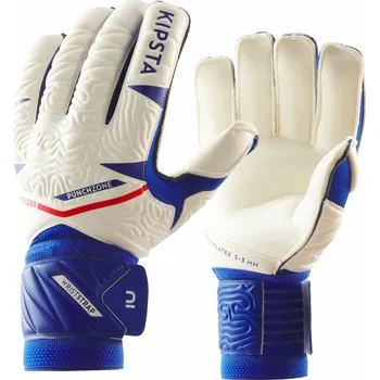 Brankářské rukavice KIPSTA Fotbalové brankářské rukavice F500 Viralto Shielder 10 BÍLÁ|MODRÁ