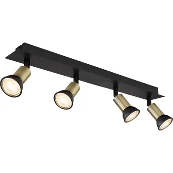 Bodové svítidlo Globo 57998-4B | DREW bodové svítidlo | 4x GU10 | černá | Š: 50 cm |