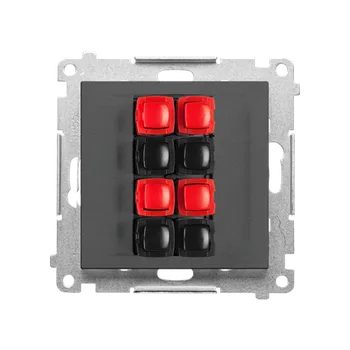 Elektrická zásuvka SIMON TGL4.01/116 Zásuvka reproduktorová 4 násobná s popisným pólem (přístroj s krytem), pro připoje