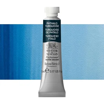 Vodová barva Akvarelová barva Winsor & Newton Professional, 5ml - Phthalo Turquoise
