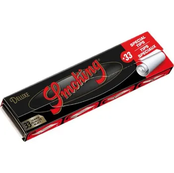 Set SMOKING DELUXE – papírky a filtry, 33ks v balení (Dlouhé King Size papírky Smoking De Luxe. V balení 33ks papírků a filtrů.)