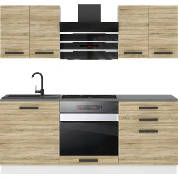 Kuchyňská linka Kuchyňská linka Belini Premium Full Version 180 cm dub sonoma s pracovní deskou MARY TOR MARY/0/WT/DS/B/B1