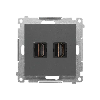 Elektrická zásuvka SIMON TGHDMI2.01/116 Zásuvka HDMI 2 násobná (přístroj s krytem) bílá