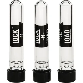 Lock'n'Load 9mm Chillum, 1ks (Lock'n'Load 9mm Chillum&nbsp;je velmi praktický, disponuje otočným uzávěrem a je&nbsp;vyroben z farmaceutického skla. Tento nepostradatelný, poutavý stolní displej by neměl chybět v žádné&nbsp;kuřárně.)