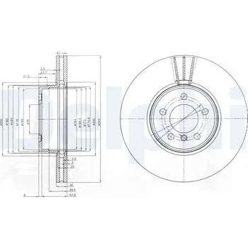 Brzdový kotouč Brzdový kotouč DELPHI BG9008C