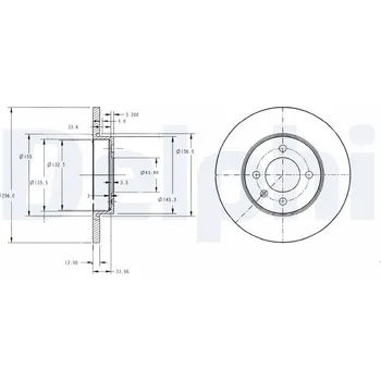 Brzdový kotouč Brzdový kotouč DELPHI BG2454
