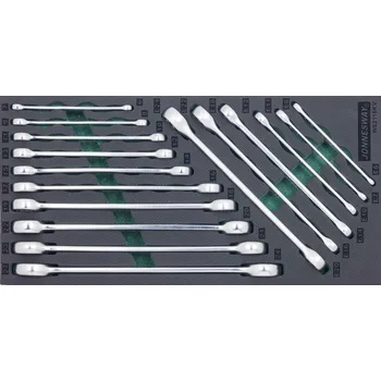 Modul pěnový - klíče očkové a TORX-E, sada 16 ks - JONNESWAY W62116KV