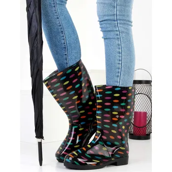 Dámské holínky N/M Holínky s barevnými puntíky B-145-45 Velikost: 38